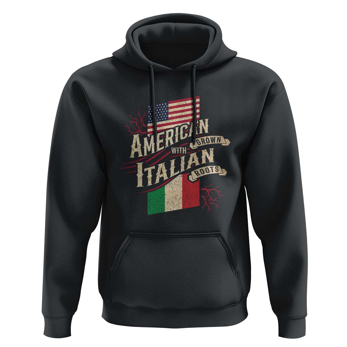 American Grown Italian Roots Patriot Hoodie