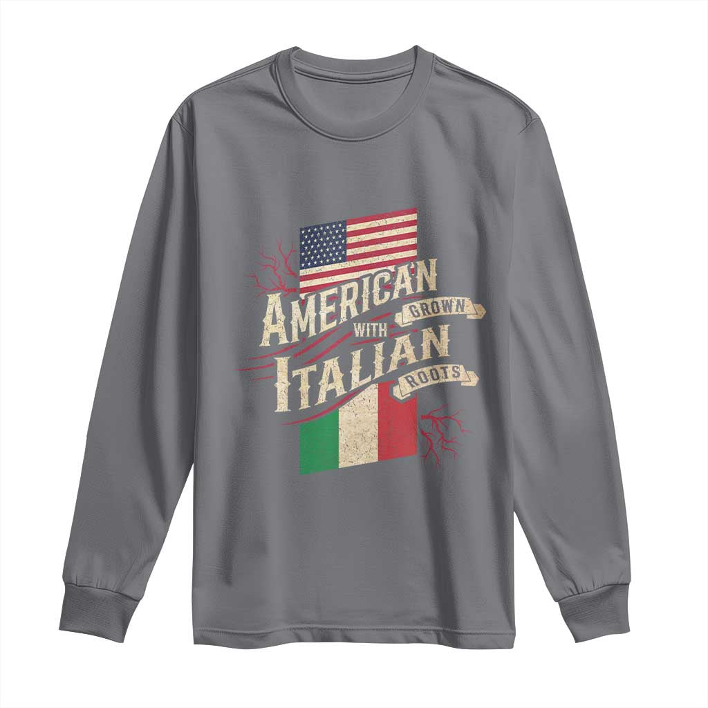 American Grown Italian Roots Patriot Long Sleeve Shirt