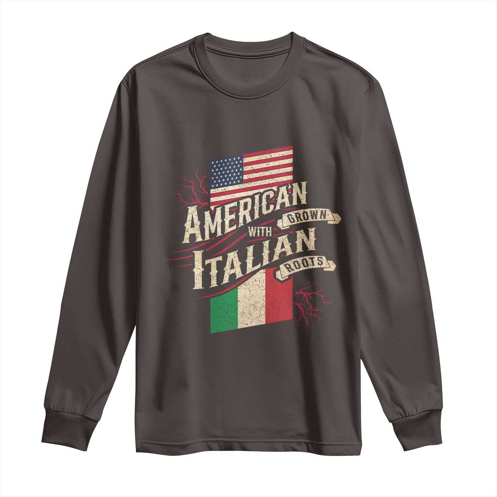American Grown Italian Roots Patriot Long Sleeve Shirt