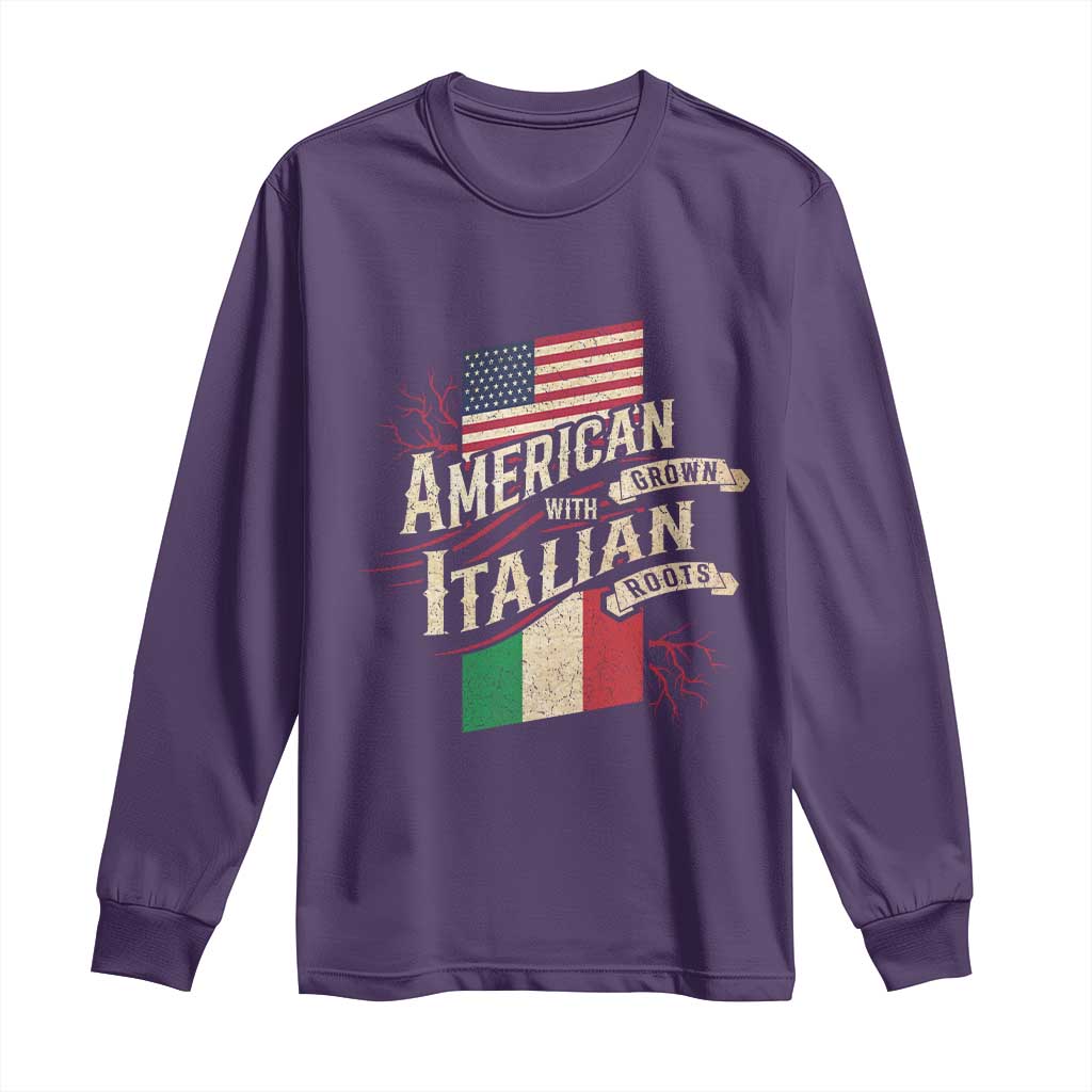 American Grown Italian Roots Patriot Long Sleeve Shirt