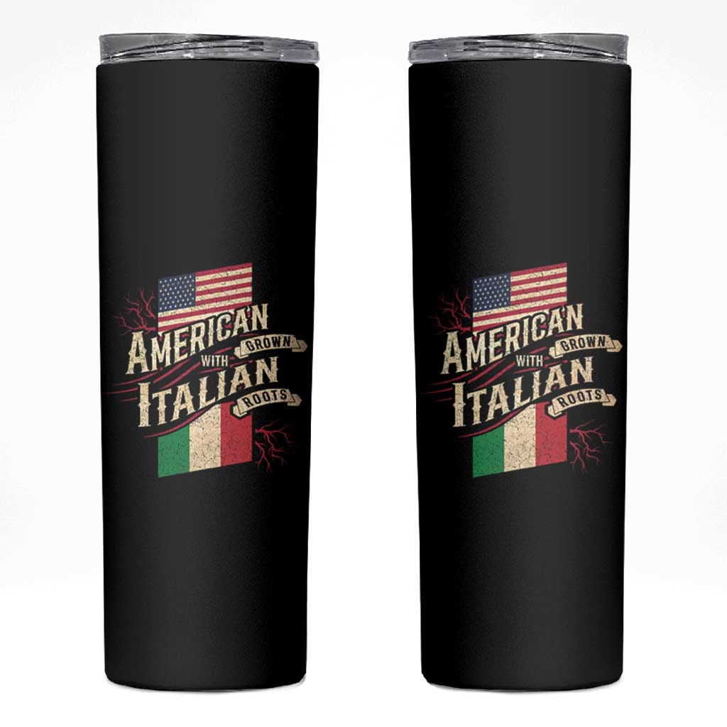 American Grown Italian Roots Patriot Skinny Tumbler