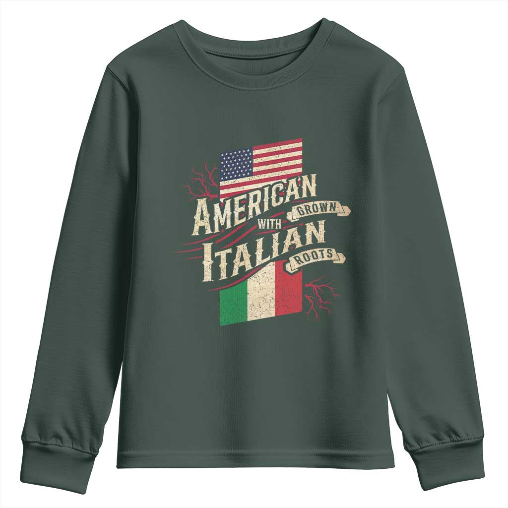 American Grown Italian Roots Patriot Youth Sweatshirt