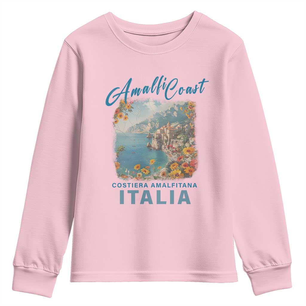 Italy Trip Youth Sweatshirt Amalfi Coast Beautiful Beach