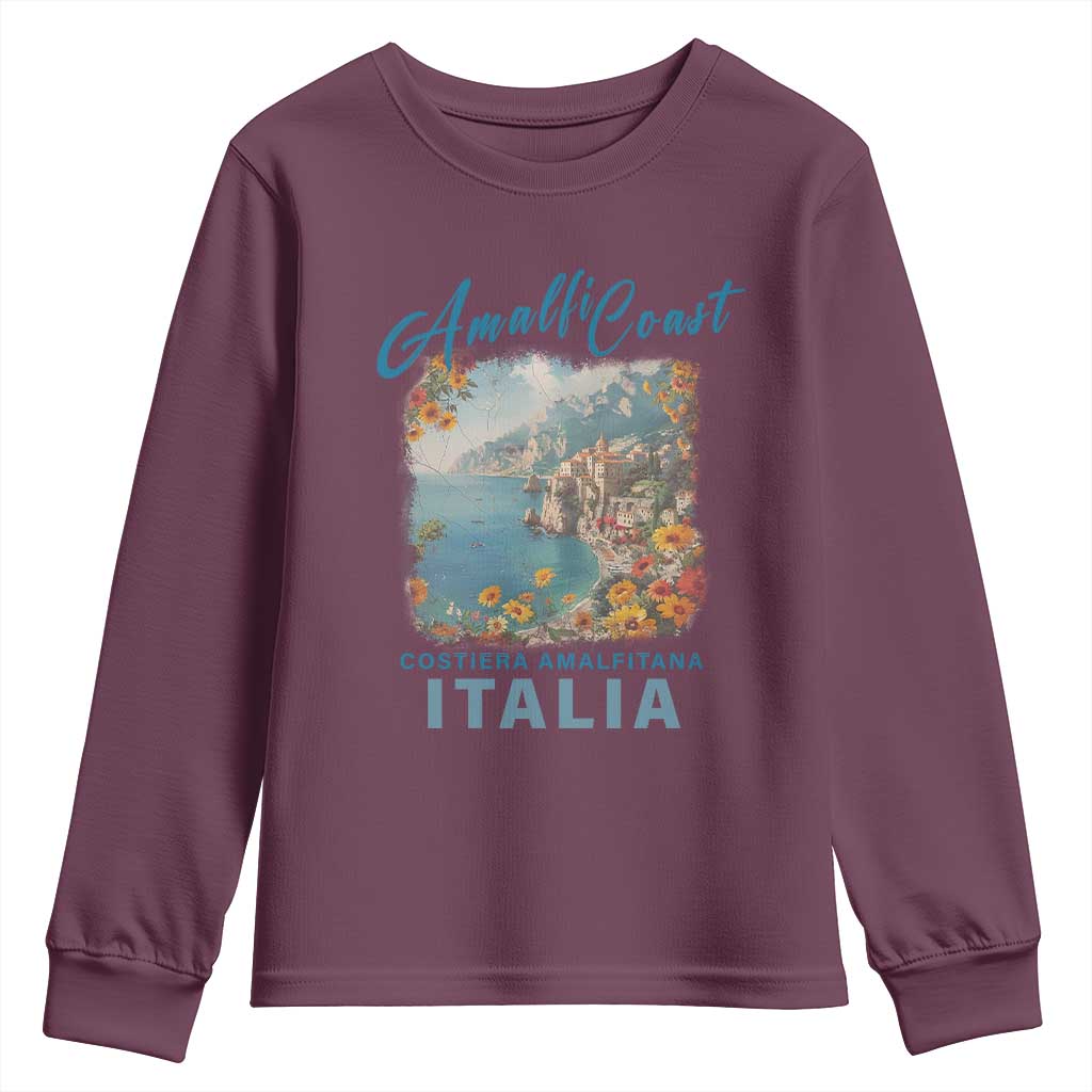 Italy Trip Youth Sweatshirt Amalfi Coast Beautiful Beach