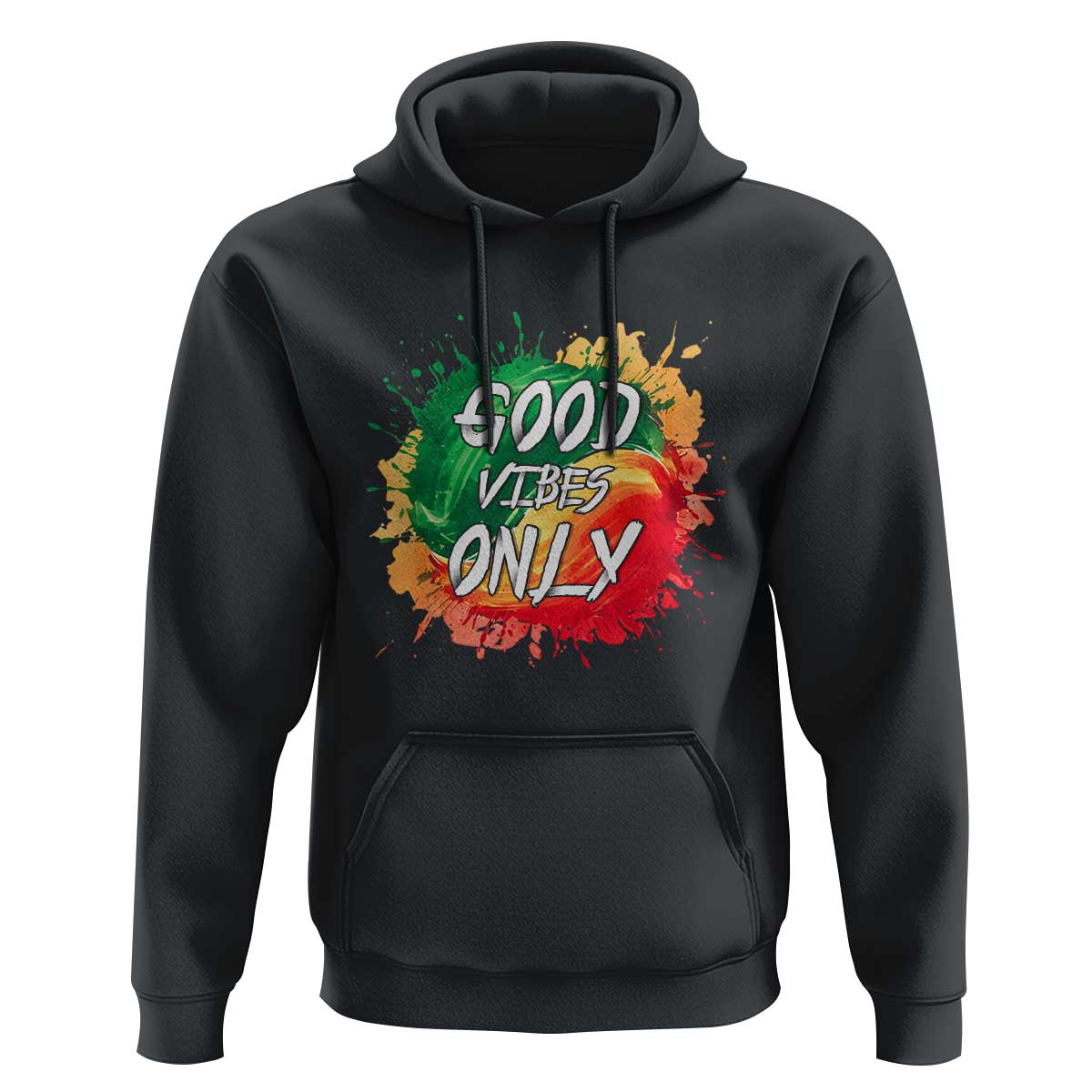 Good Vibes Only  Rasta Reggae Jamaica Hoodie - Wonder Print Shop