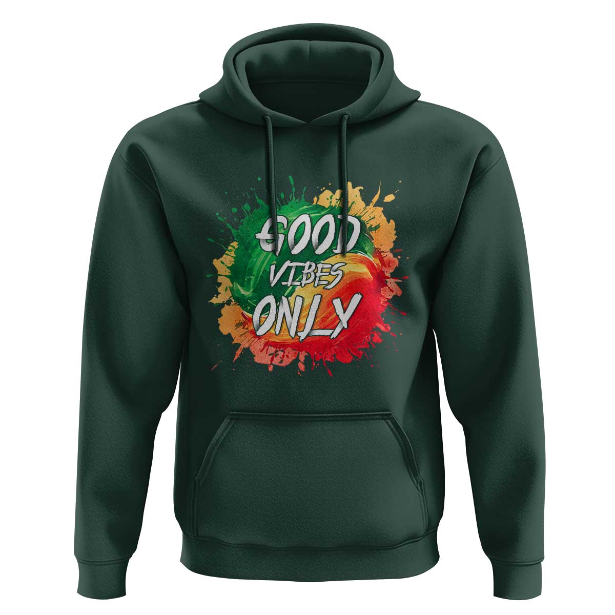Good Vibes Only  Rasta Reggae Jamaica Hoodie - Wonder Print Shop