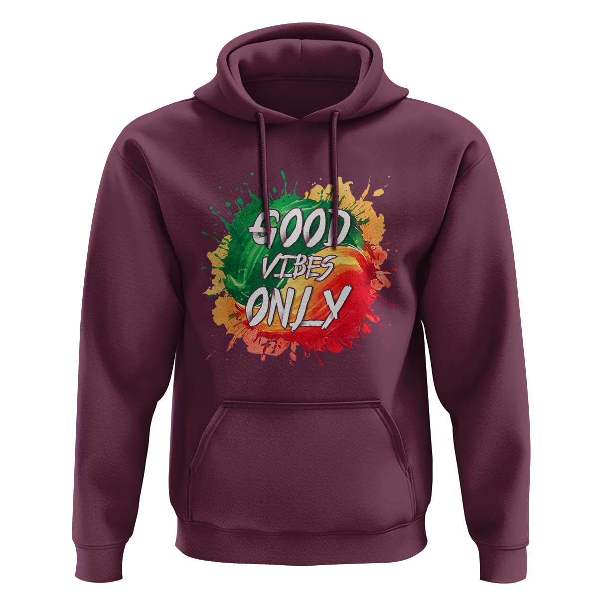 Good Vibes Only  Rasta Reggae Jamaica Hoodie - Wonder Print Shop