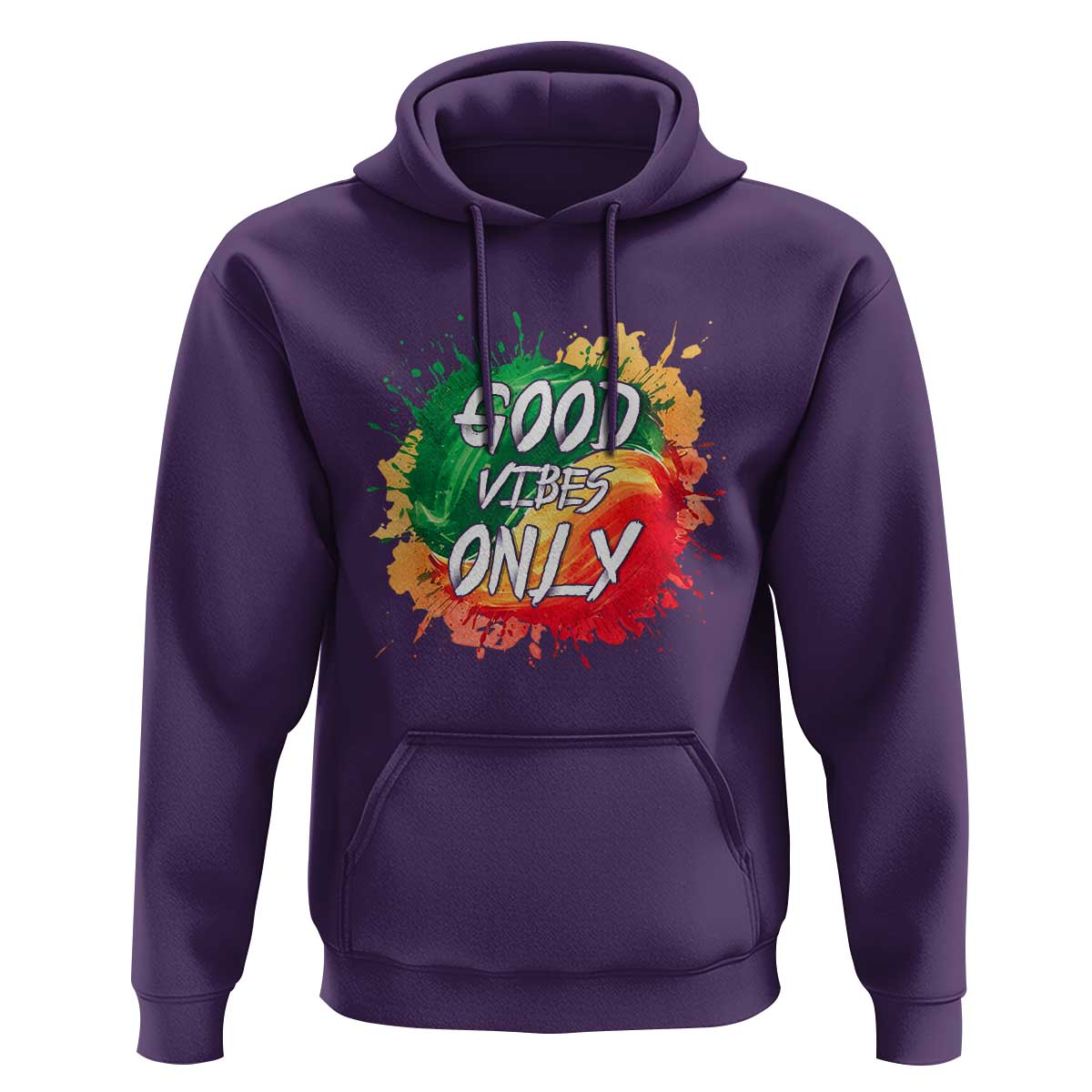 Good Vibes Only  Rasta Reggae Jamaica Hoodie - Wonder Print Shop