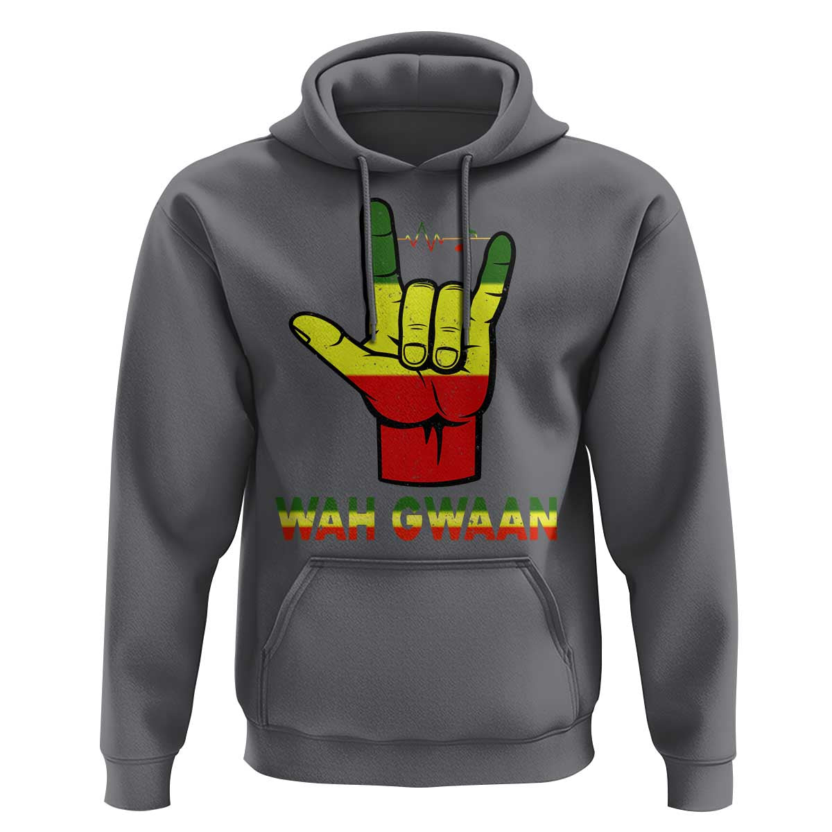 Reggae Lover Hoodie Wah Gwaan Jamaica jamaican - Wonder Print Shop