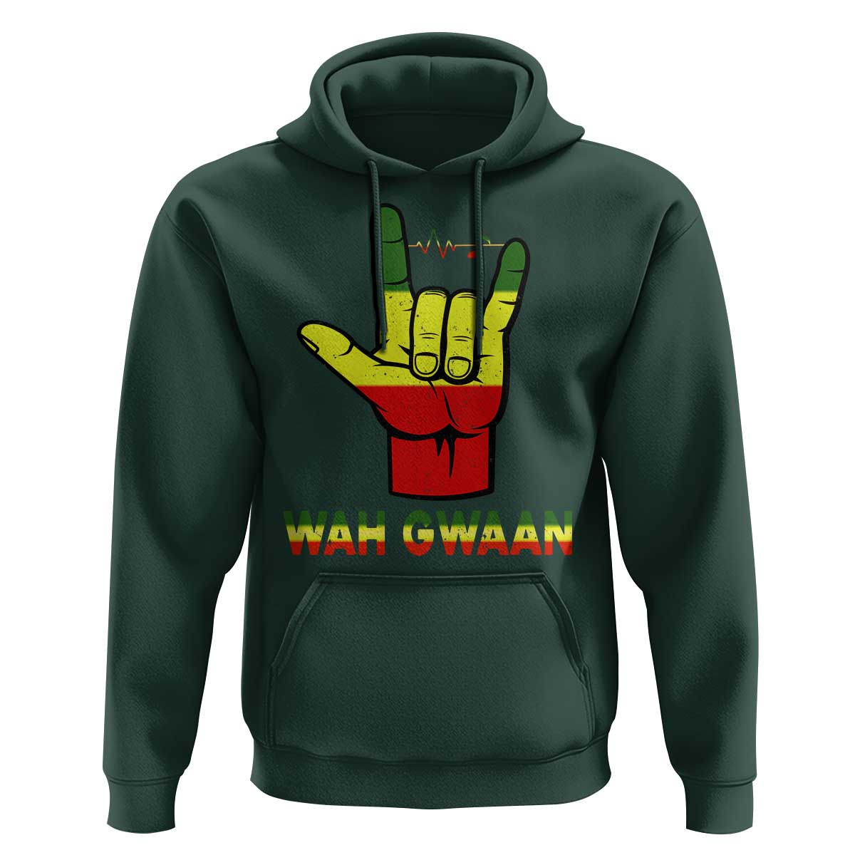 Reggae Lover Hoodie Wah Gwaan Jamaica jamaican - Wonder Print Shop