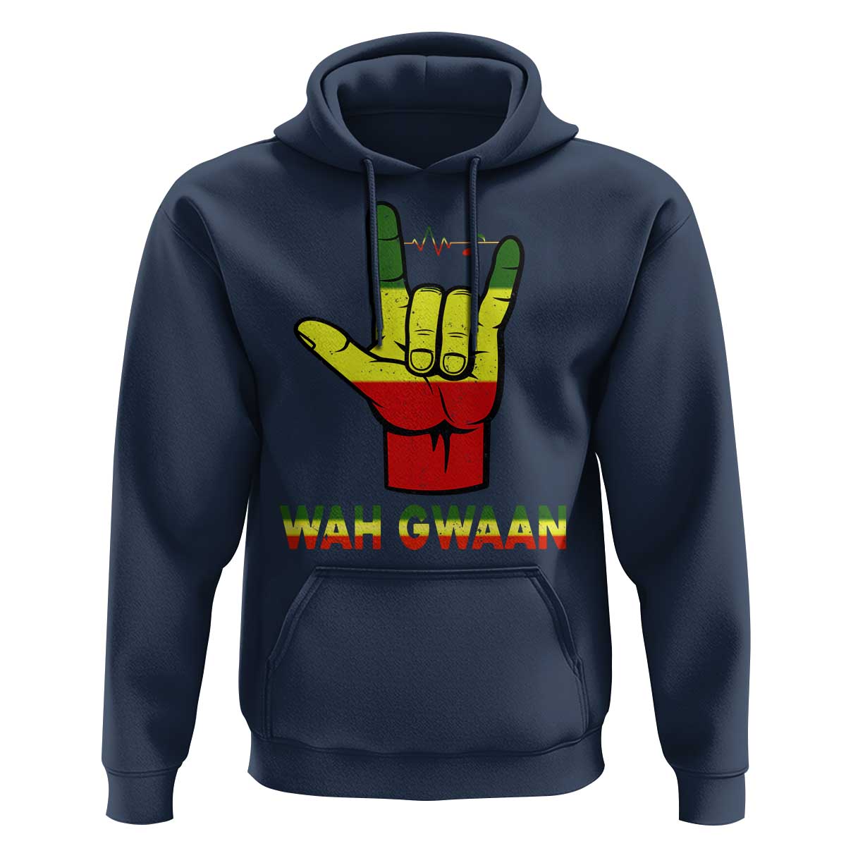 Reggae Lover Hoodie Wah Gwaan Jamaica jamaican - Wonder Print Shop