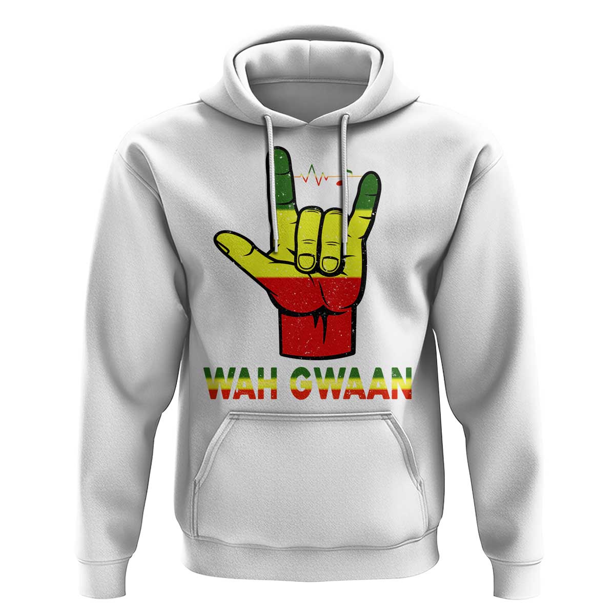 Reggae Lover Hoodie Wah Gwaan Jamaica jamaican - Wonder Print Shop