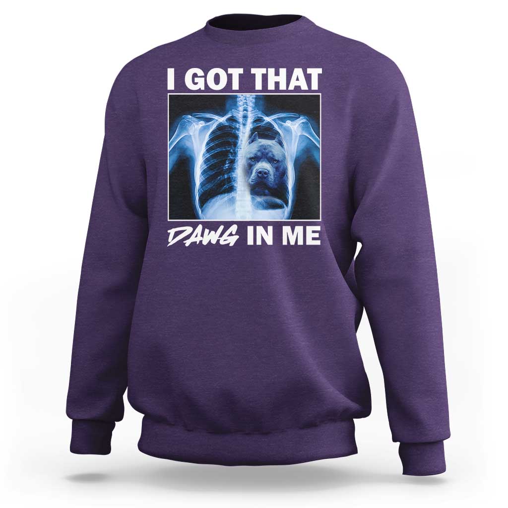 Funny I Got That Dawg In Me Xray Pitbull Meme Sweatshirt - Wonder Print Shop