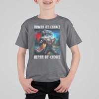 Alpha Wolf T Shirt For Kid Human By Chance Alpha By Choice - Wonder Print Shop