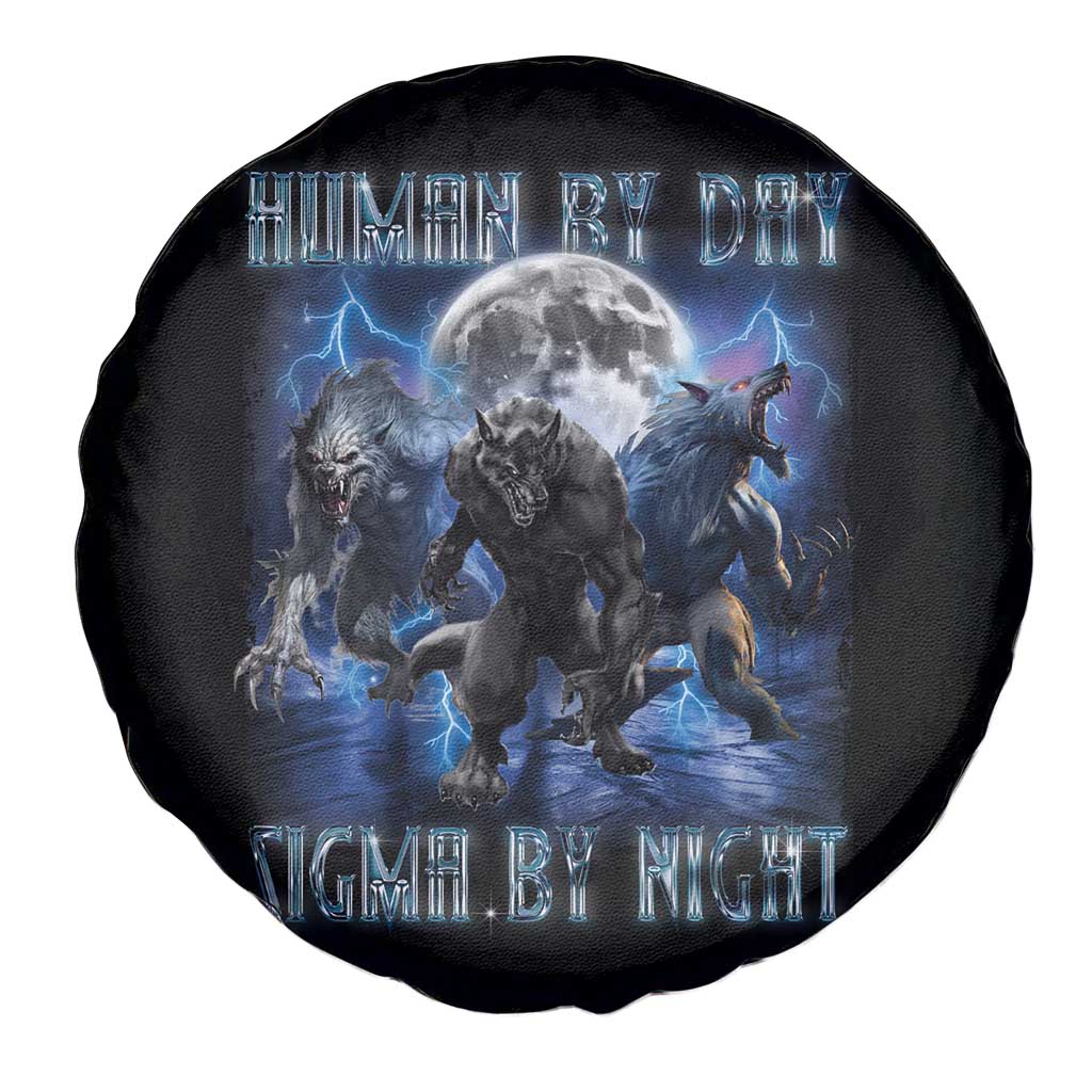 Alpha Wolf Spare Tire Cover Human By Day Sigma By Night