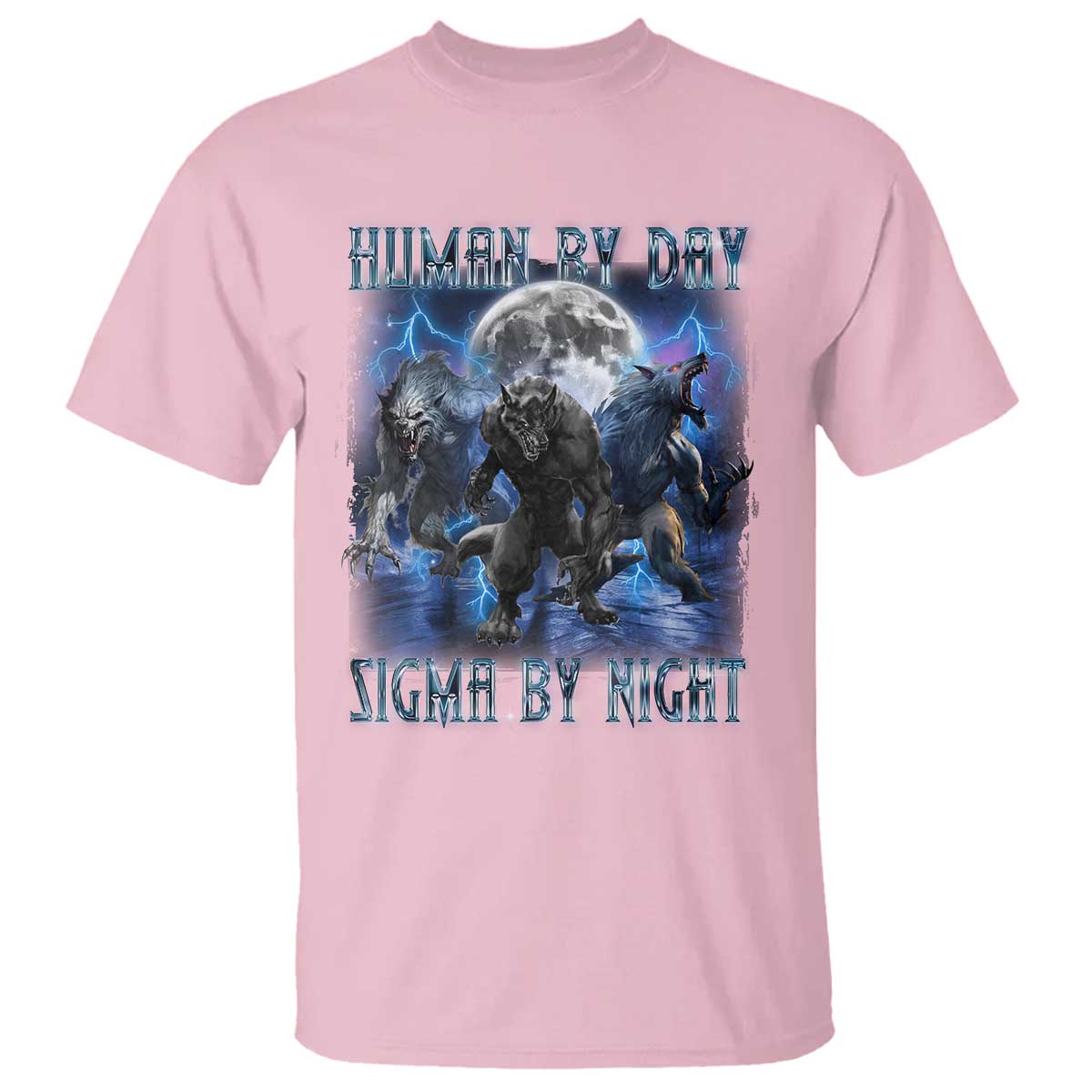 Alpha Wolf T Shirt Human By Day Sigma By Night - Wonder Print Shop