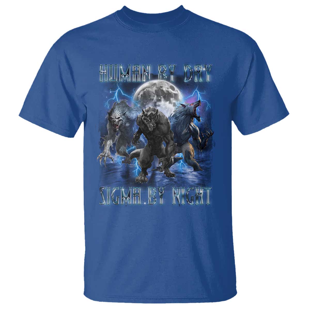 Alpha Wolf T Shirt Human By Day Sigma By Night - Wonder Print Shop