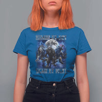 Alpha Wolf T Shirt For Women Human By Day Sigma By Night - Wonder Print Shop