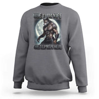 Alpha Wolf Sweatshirt Hide Your Wife The Alpha's Here - Wonder Print Shop