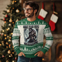 Alpha Wolf Ugly Christmas Sweater Hide Your Wife The Alpha's Here - Wonder Print Shop