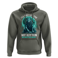 Funny Alpha Wolf Hoodie I'll Protect You Kitten No Matter What