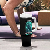 Funny Alpha Wolf Tumbler With Handle I'll Protect You Kitten No Matter What