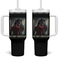 Alpha Wolf They Don't Understand Tumbler With Handle
