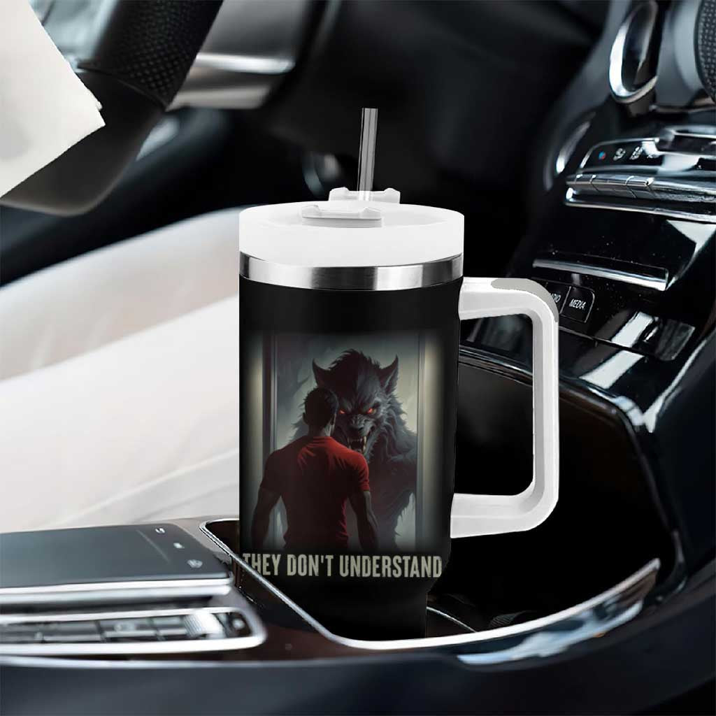 Alpha Wolf They Don't Understand Tumbler With Handle