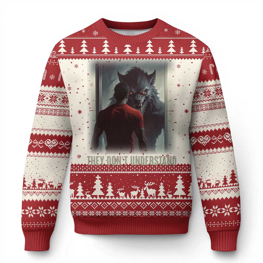 Alpha Wolf They Don't Understand Ugly Christmas Sweater - Wonder Print Shop