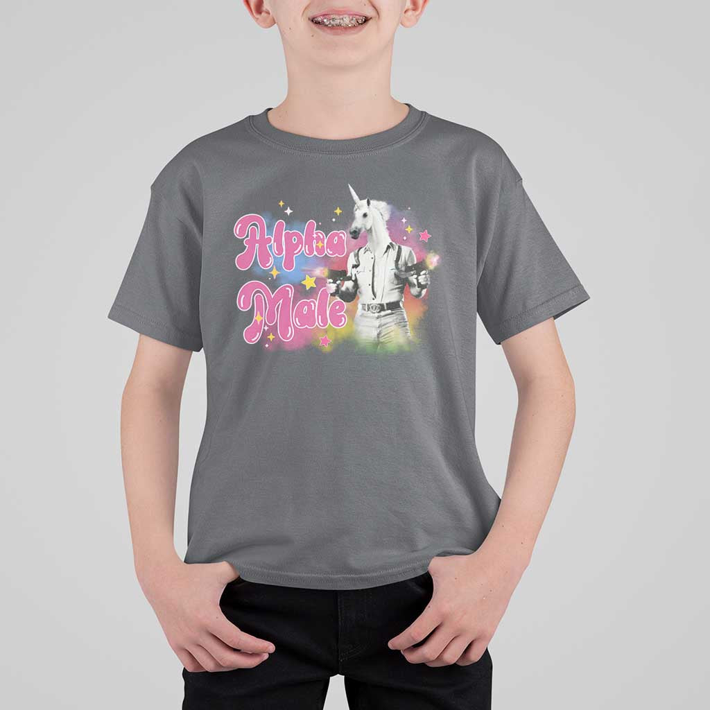 Funny Alpha Male Unicorn T Shirt For Kid - Wonder Print Shop