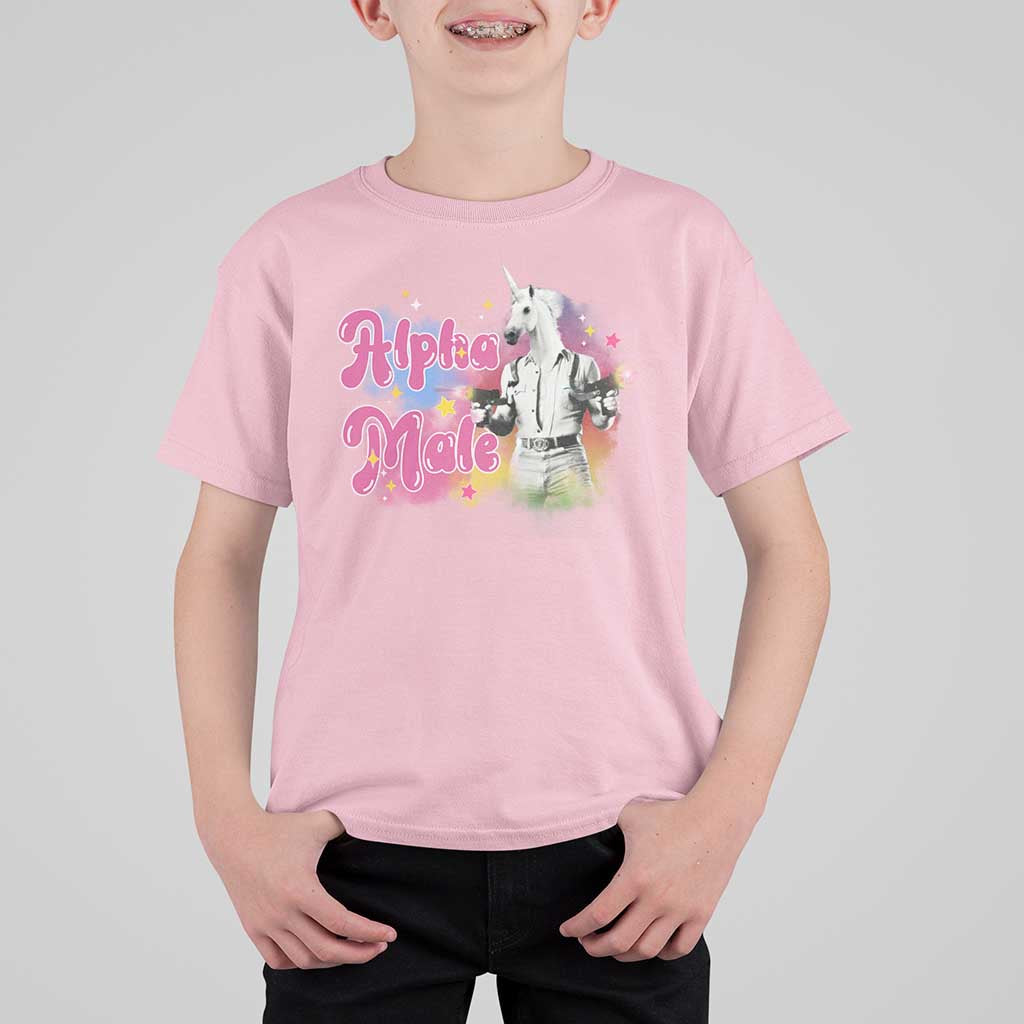 Funny Alpha Male Unicorn T Shirt For Kid - Wonder Print Shop