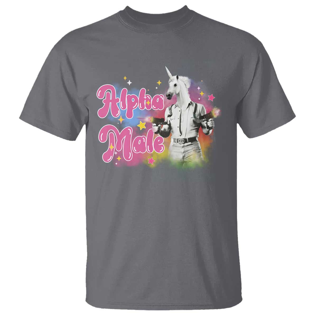 Funny Alpha Male Unicorn T Shirt - Wonder Print Shop