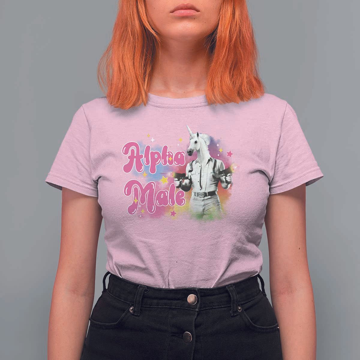 Funny Alpha Male Unicorn T Shirt For Women - Wonder Print Shop