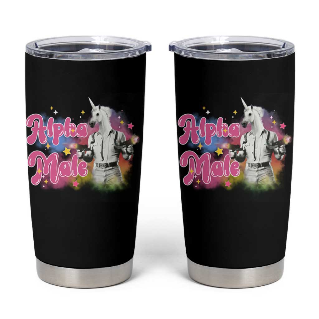 Funny Alpha Male Unicorn Tumbler Cup