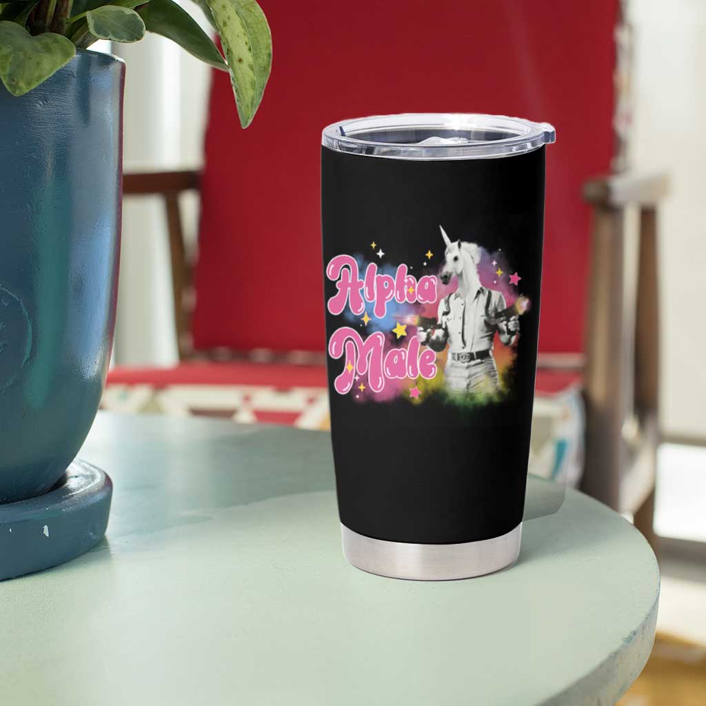 Funny Alpha Male Unicorn Tumbler Cup