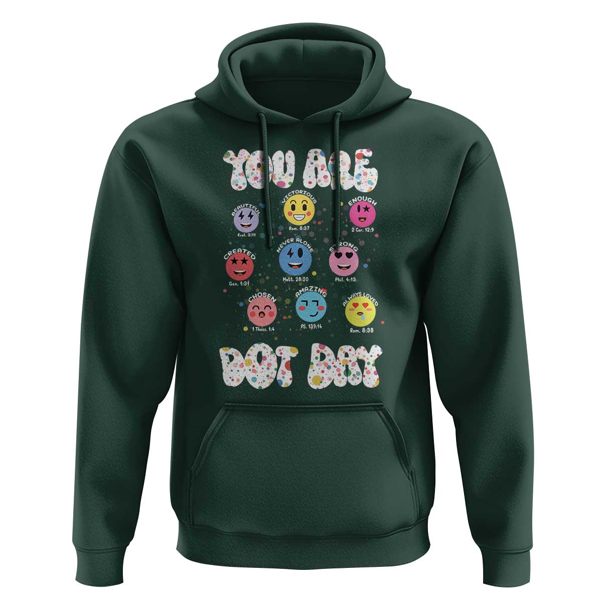 Christian Hippie Face You Are Dot Day Hoodie - Wonder Print Shop