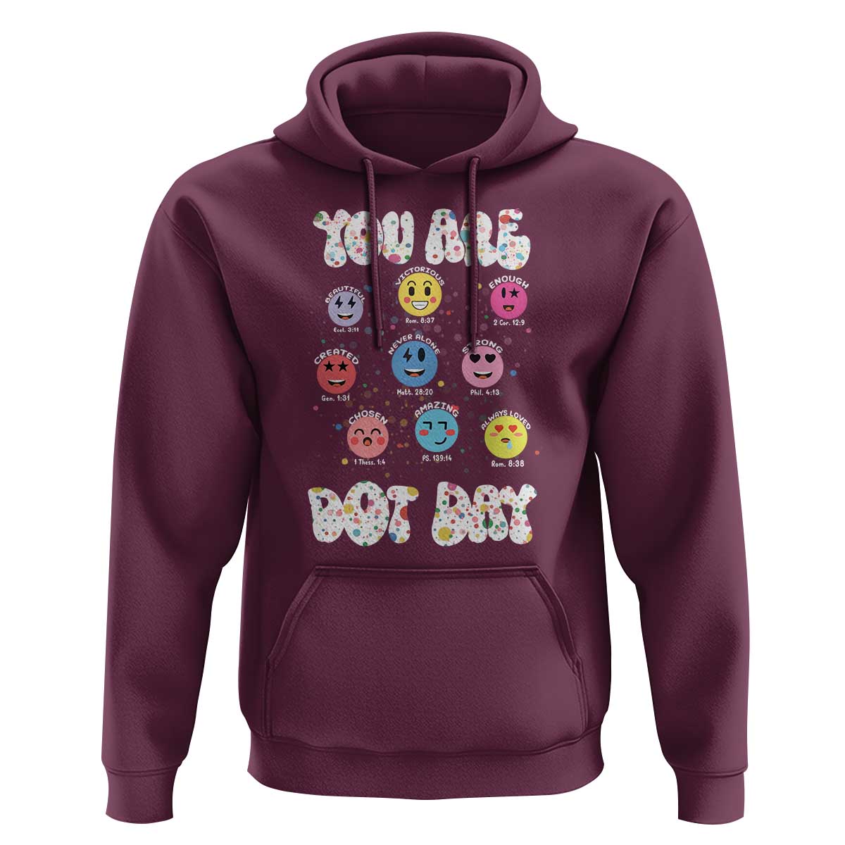 Christian Hippie Face You Are Dot Day Hoodie - Wonder Print Shop