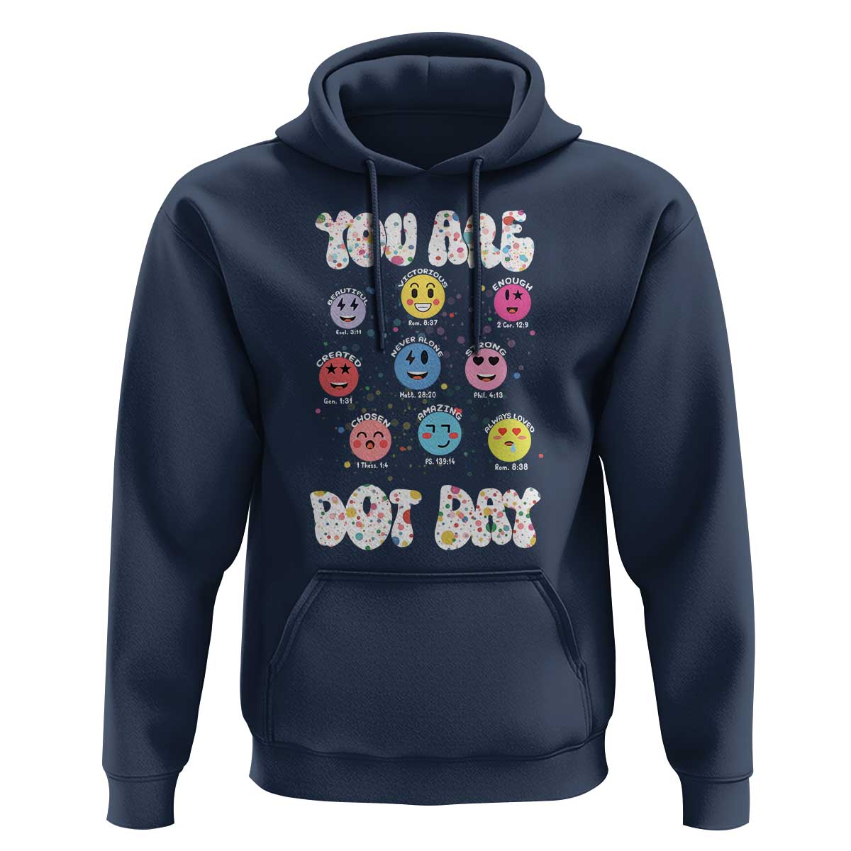 Christian Hippie Face You Are Dot Day Hoodie - Wonder Print Shop