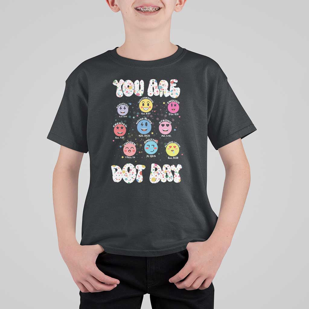 Christian Hippie Face You Are Dot Day T Shirt For Kid - Wonder Print Shop