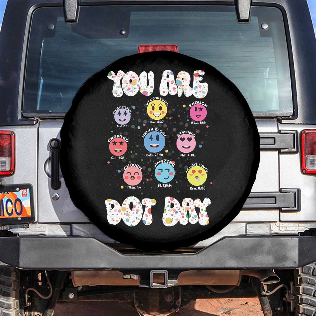 Christian Hippie Face You Are Dot Day Spare Tire Cover