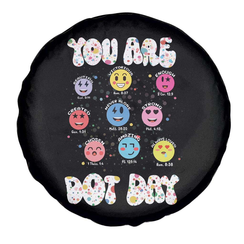 Christian Hippie Face You Are Dot Day Spare Tire Cover