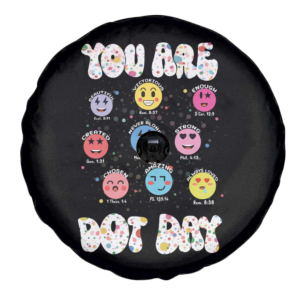 Christian Hippie Face You Are Dot Day Spare Tire Cover