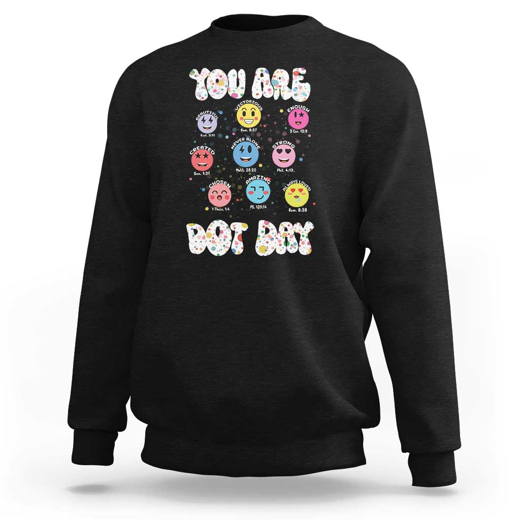 Christian Hippie Face You Are Dot Day Sweatshirt - Wonder Print Shop