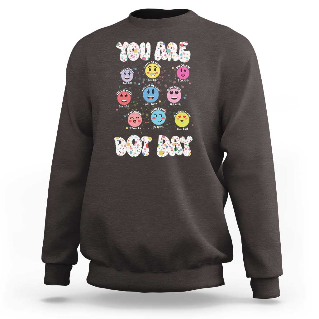 Christian Hippie Face You Are Dot Day Sweatshirt - Wonder Print Shop