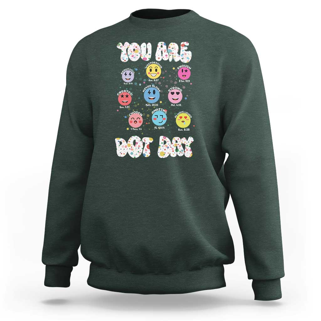 Christian Hippie Face You Are Dot Day Sweatshirt - Wonder Print Shop