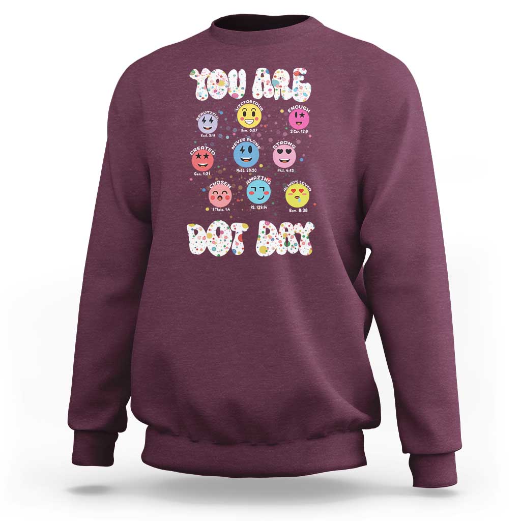Christian Hippie Face You Are Dot Day Sweatshirt - Wonder Print Shop