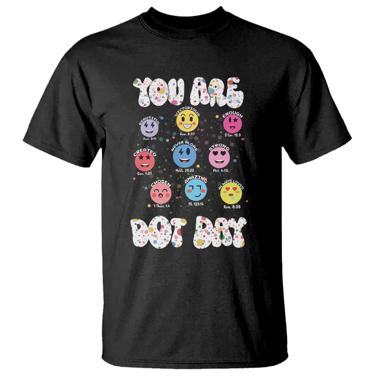 Christian Hippie Face You Are Dot Day T Shirt - Wonder Print Shop