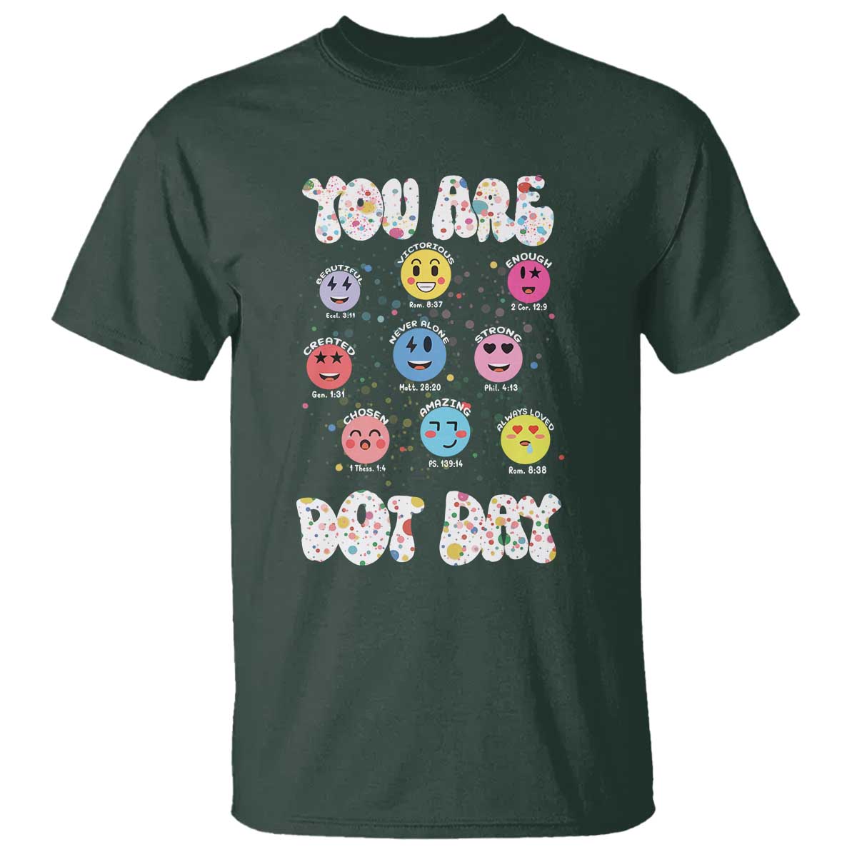 Christian Hippie Face You Are Dot Day T Shirt - Wonder Print Shop