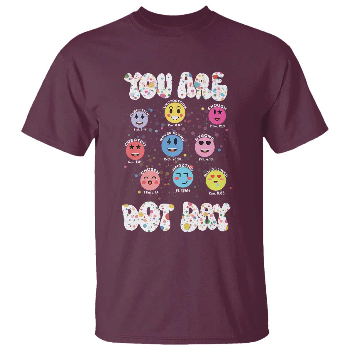 Christian Hippie Face You Are Dot Day T Shirt - Wonder Print Shop