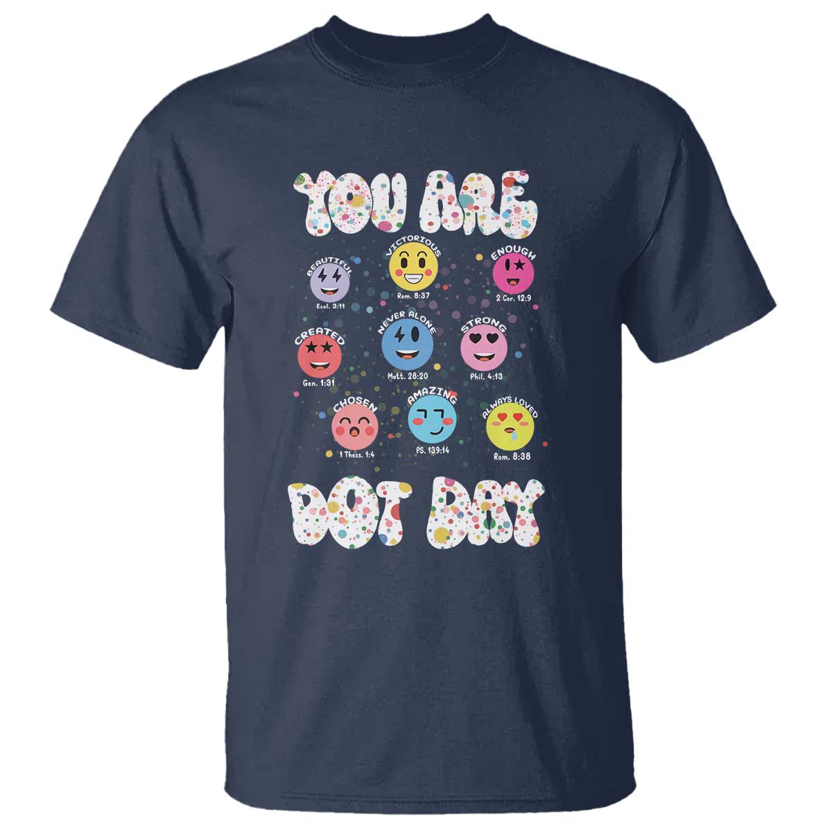Christian Hippie Face You Are Dot Day T Shirt - Wonder Print Shop